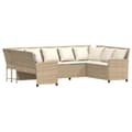 Miniatyrbillede 3 af 11: vidaXL havesofa med hynder polyrattan beige