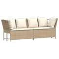 Miniatyrbillede 5 af 11: vidaXL havesofa med hynder polyrattan beige