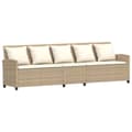 Miniatyrbillede 6 af 11: vidaXL havesofa med hynder polyrattan beige