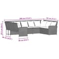 Miniatyrbillede 11 af 11: vidaXL havesofa med hynder polyrattan beige