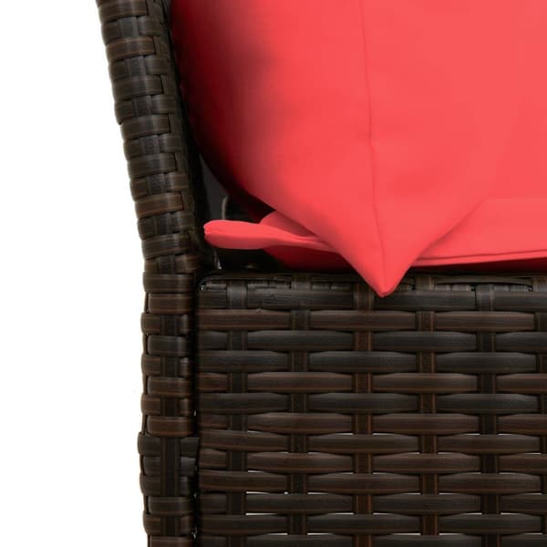 vidaXL havesofa med hynder polyrattan brun