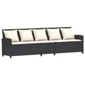 Miniatyrbillede 3 af 11: vidaXL 5-personers havesofa med hynder polyrattan sort