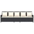 Miniatyrbillede 5 af 11: vidaXL 5-personers havesofa med hynder polyrattan sort