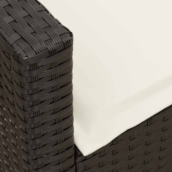 vidaXL 5-personers havesofa med hynder polyrattan sort