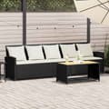 Miniatyrbillede 2 af 11: vidaXL 5-personers havesofa med hynder polyrattan sort