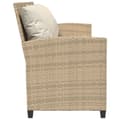 Miniatyrbild 6 av 11: vidaXL Trädgårdssoffa 5-sits med dynor beige konstrotting
