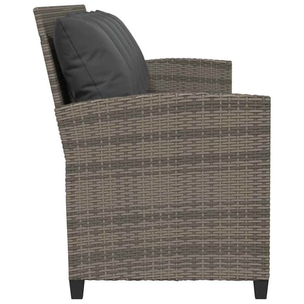 vidaXL 5-personers havesofa med hynder polyrattan grå