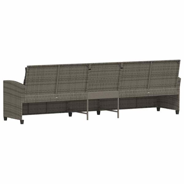 vidaXL 5-personers havesofa med hynder polyrattan grå