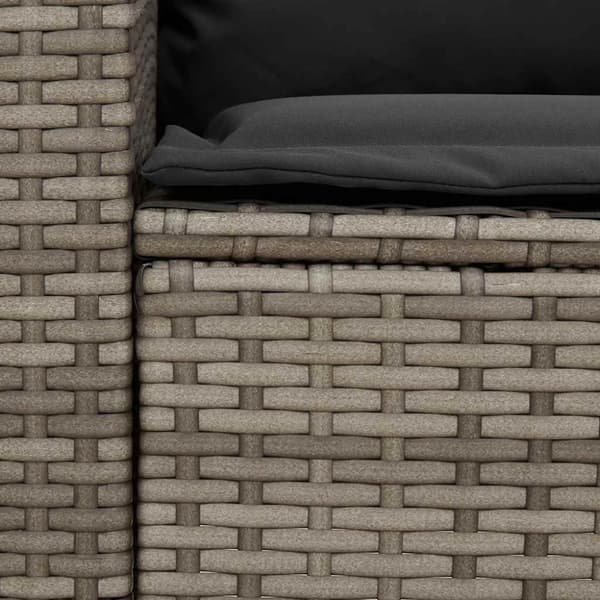 vidaXL 5-personers havesofa med hynder polyrattan grå