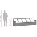 Miniatyrbillede 11 af 11: vidaXL 5-personers havesofa med hynder polyrattan grå
