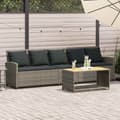 Miniatyrbillede 2 af 11: vidaXL 5-personers havesofa med hynder polyrattan grå