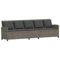 Miniatyrbillede 1 af 11: vidaXL 5-personers havesofa med hynder polyrattan grå