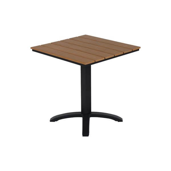 Mads cafebord svart, teak dekor.