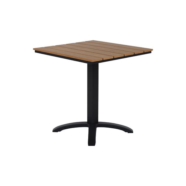 Mads cafebord svart, teak dekor.