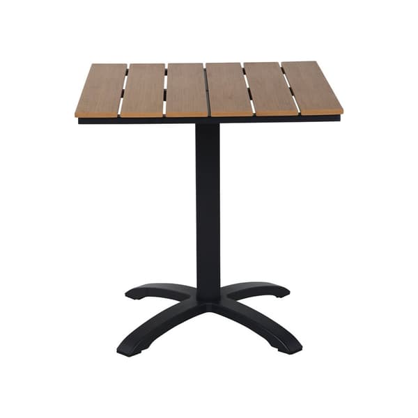 Mads cafebord svart, teak dekor.