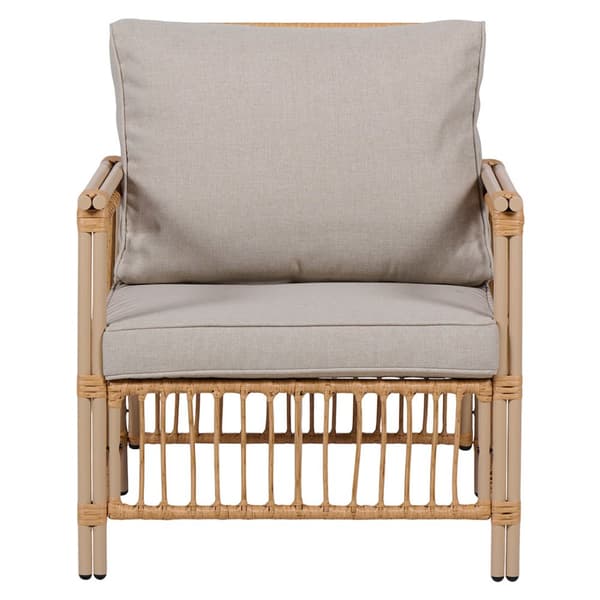 Neel sofagruppe polyrattan 4 deler med puter natur.