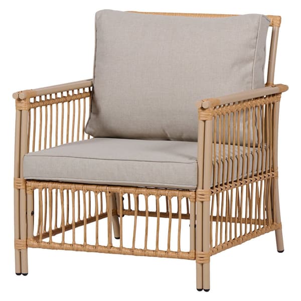 Neel sofagruppe polyrattan 4 deler med puter natur.