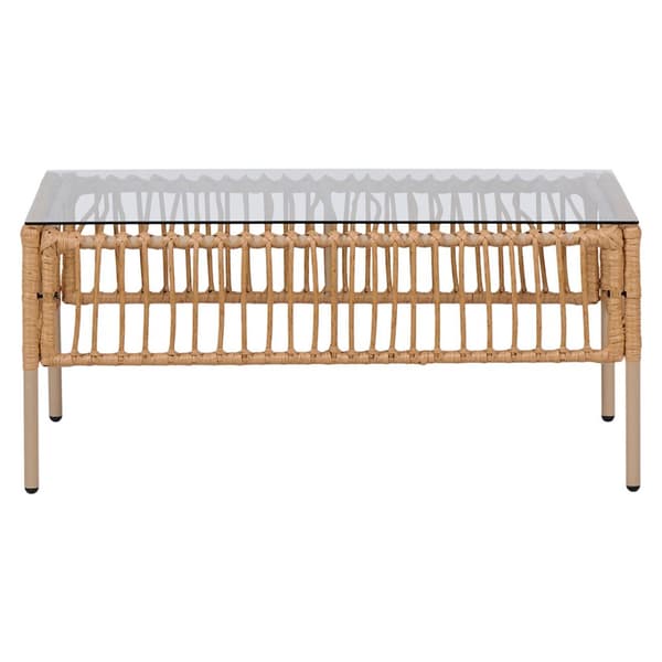Neel sofagruppe polyrattan 4 deler med puter natur.