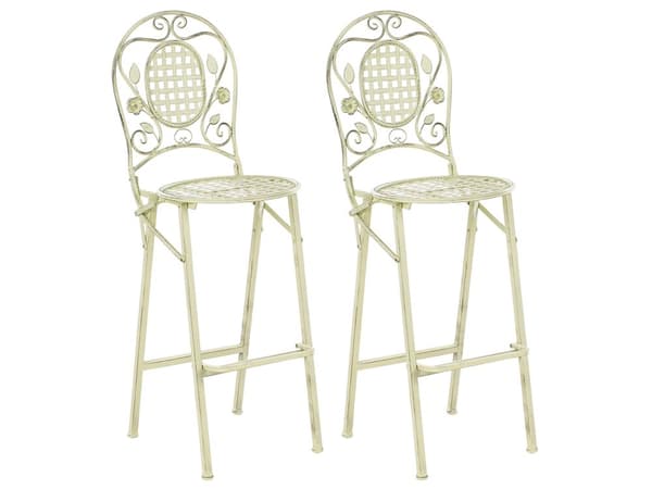 Altanmøbelsæt Grønt Metal Sidebord 2 Stole Folde Antikvitet til Altan Terrasse UV-Bestandig Rust Retro Stil