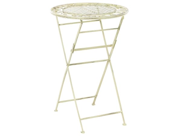 Altanmøbelsæt Grønt Metal Sidebord 2 Stole Folde Antikvitet til Altan Terrasse UV-Bestandig Rust Retro Stil