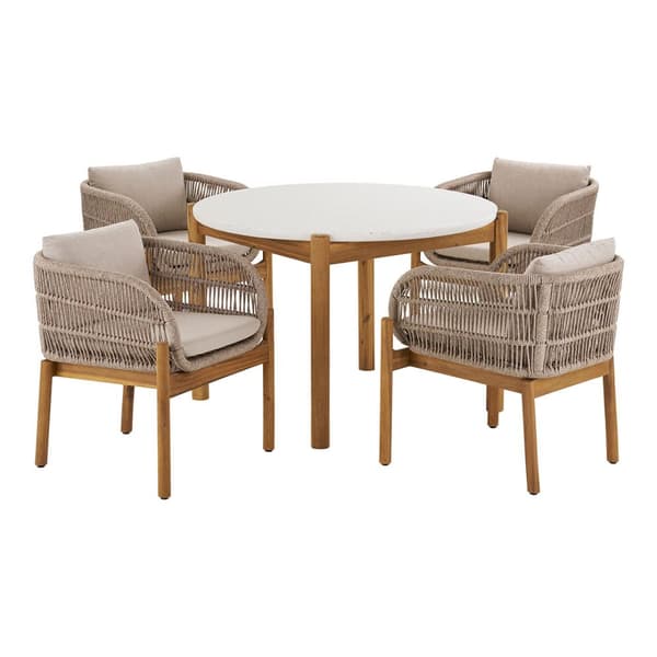 Terracina hagesett med 5 deler brun, beige.