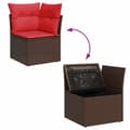 Miniatyrbilde 7 av 11: vidaXL Hagesofaer med puter 8 deler brun polyrotting akasie