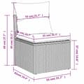 Miniatyrbilde 9 av 10: vidaXL Hagesofaer med puter 2 deler brun polyrotting akasie