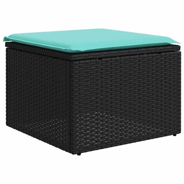 vidaXL Hagesofaer med puter 2 deler svart polyrotting akasie