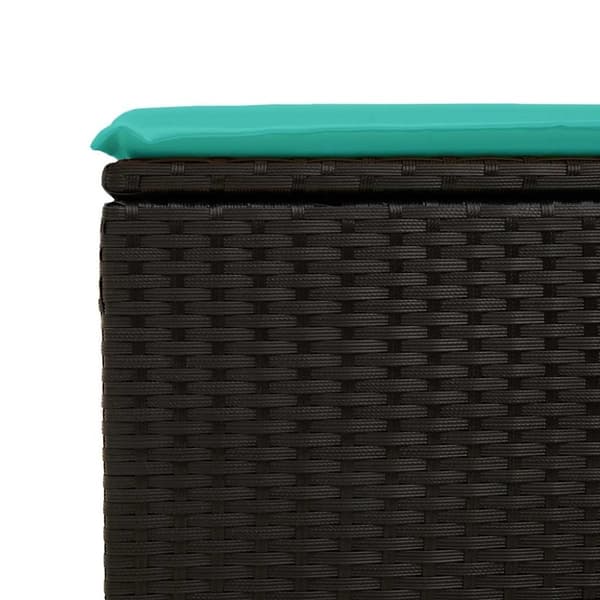 vidaXL Hagesofaer med puter 2 deler svart polyrotting akasie