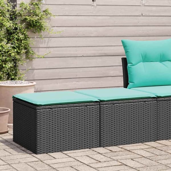 vidaXL Hagesofaer med puter 2 deler svart polyrotting akasie