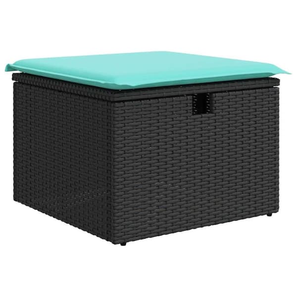 vidaXL Hagesofaer med puter 2 deler svart polyrotting akasie