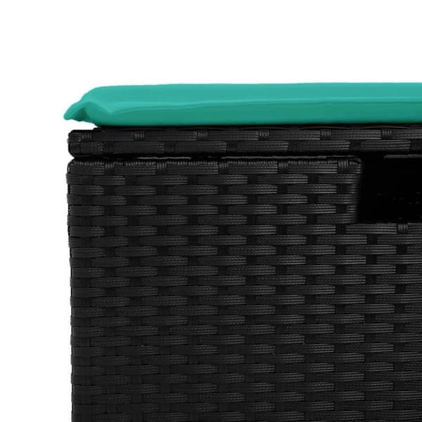 vidaXL Hagesofaer med puter 2 deler svart polyrotting akasie