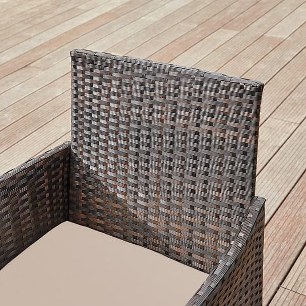 Trädgårdsmöbelset, SONGMICS, 56,5x54,5x81,5 cm, Brun, Taupe.