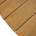 Miniatyrbillede 6 af 7: AXI Taco Runda Picknickbord med 2 Bänkar i Vit &amp; Teak-look for 6 Personer | Picknickbord / Runda Picknickbord av Aluminium &amp; Polywood | Set