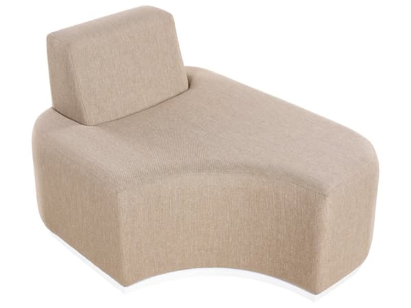 Loungesæt Beige Polstret Skum 4 Personers Havesofa med Osmannisk Skammel Sidebord Quick Dry Skum Moderne Modulær Lego Funktion Udendørs