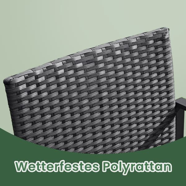 Garden Furniture Set - PE Polyrattan Balkon Set, kompakt og stilfuld