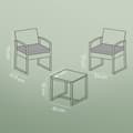 Miniatyrbillede 5 af 5: Garden Furniture Set - PE Polyrattan Balkon Set, kompakt og stilfuld