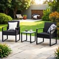 Miniatyrbillede 1 af 5: Garden Furniture Set - PE Polyrattan Balkon Set, kompakt og stilfuld