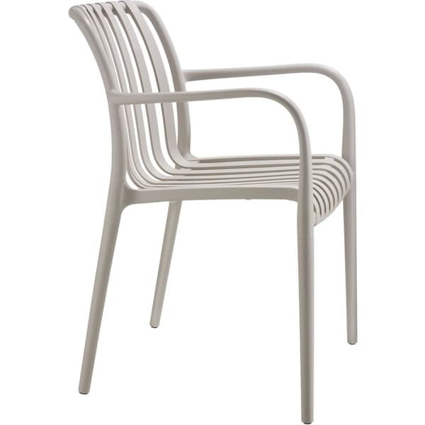 Havestole Alcudia, vejrbestandige, stabelbare - taupe,Sæt med 4 stk.
