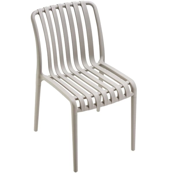 Havestole Alcudia, vejrbestandige, stabelbare - taupe,Sæt med 6 stk.