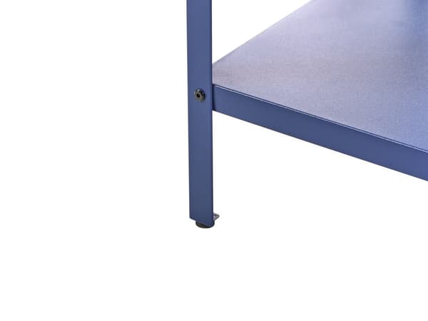 Udekøkken Bord Blå Stål Udendørs Køkkenø med Vask Rustfrit Havekøkken til Terrasse