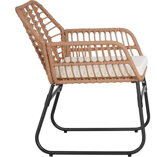 Havemøbelsæt polyrattan Molfetta XL til 4 personer - natur