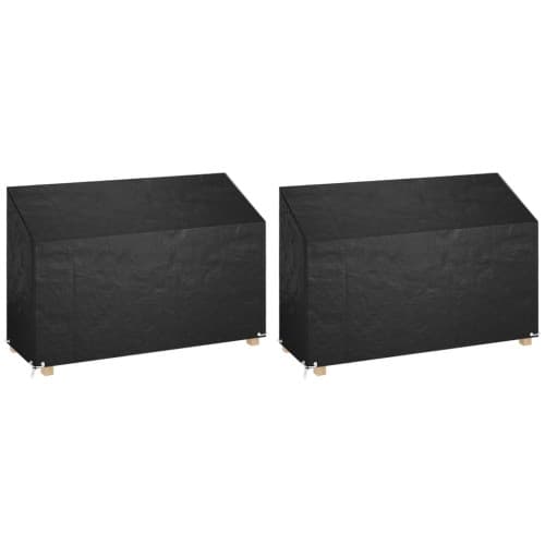 Överdrag för utomhusbänk 2st 8 ölj. 190x70x70/88 cm polyeten