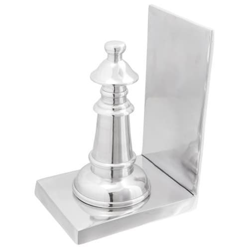 Bokstöd 2 st Silver 11x12x19,5 cm Aluminium Schack