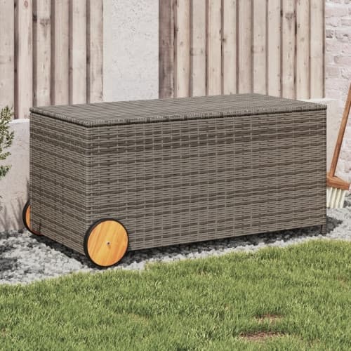 Dynbox på hjul grå 190L konstrottning