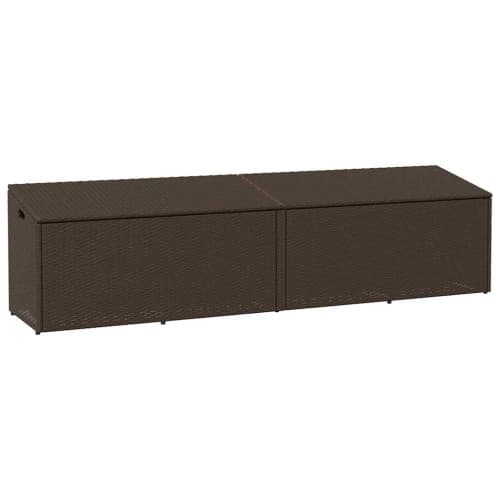 Förvaringslåda för trädgården brun 220x50x58 cm konstrotting