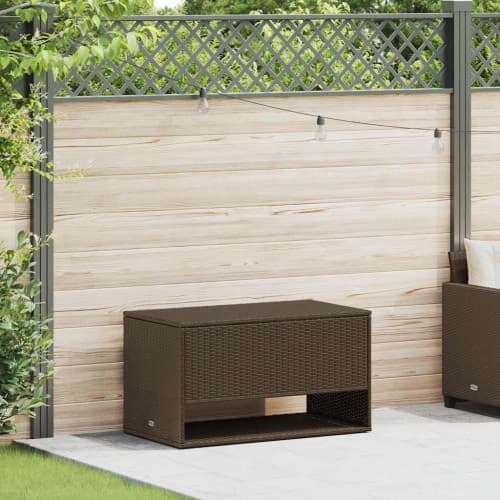 Kuddlåda utomhus brun 100x55x55,5 cm konstrotting