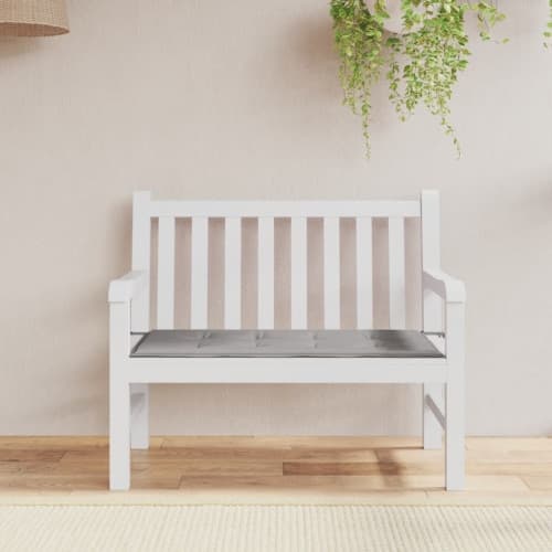 Bänkdyna för trädgården grå 100x50x4 cm oxfordtyg