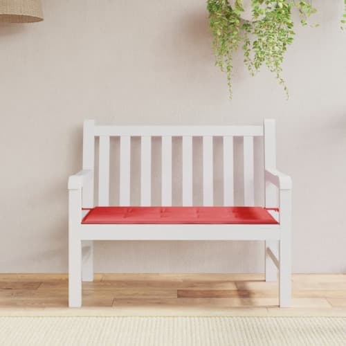 Bänkdyna för trädgården röd 120x50x4 cm oxfordtyg