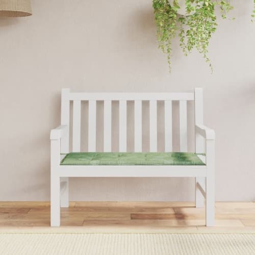 Bänkdyna för trädgården bladmönster 120x50x4 cm oxfordtyg